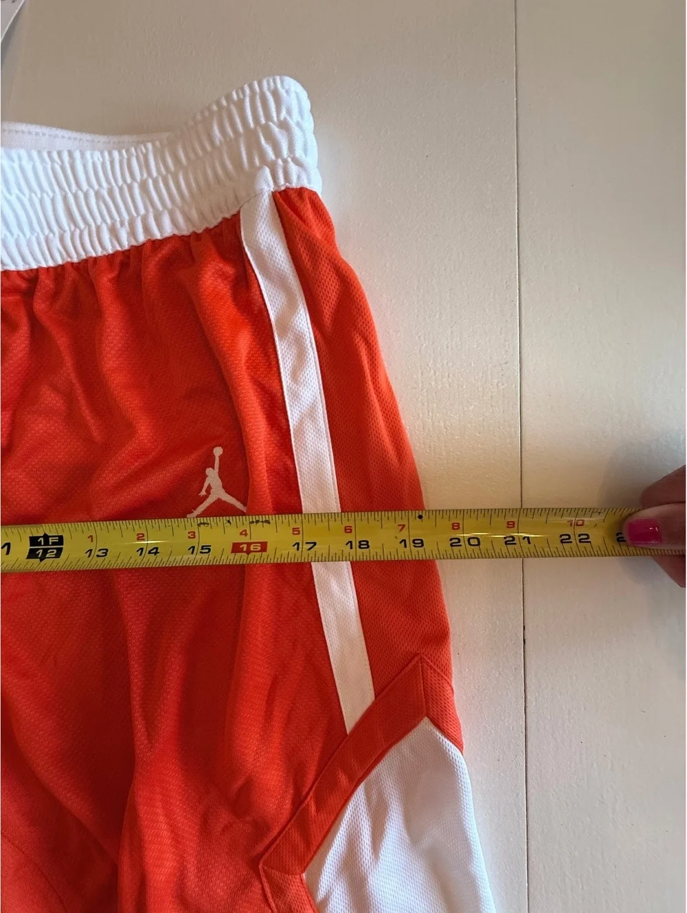 Jordan Men's Training Shorts Size M Orange with White Accents